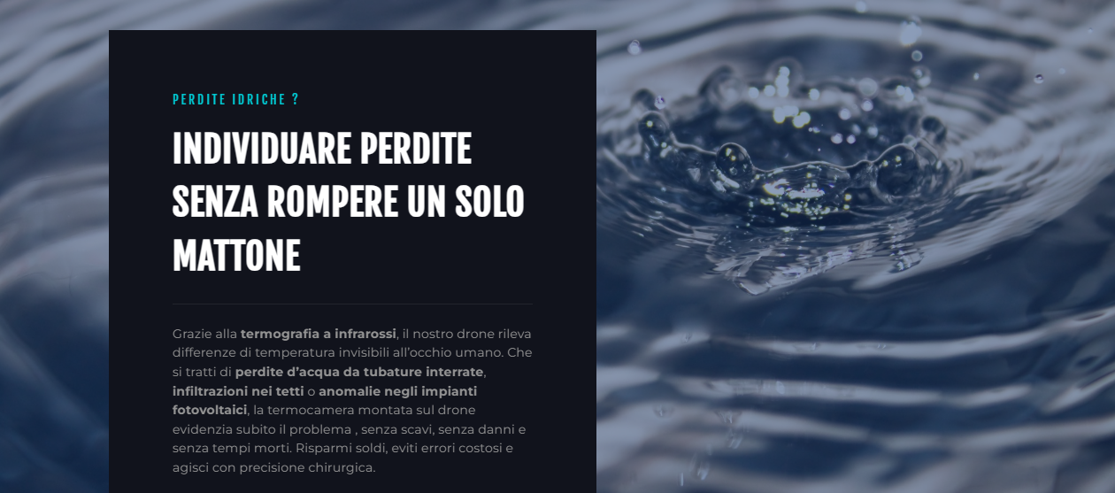 Droni per perdite idriche